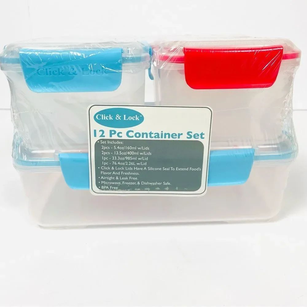 Click & Lock 12 Piece Multicolor Container Set